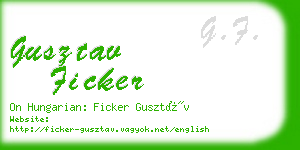 gusztav ficker business card